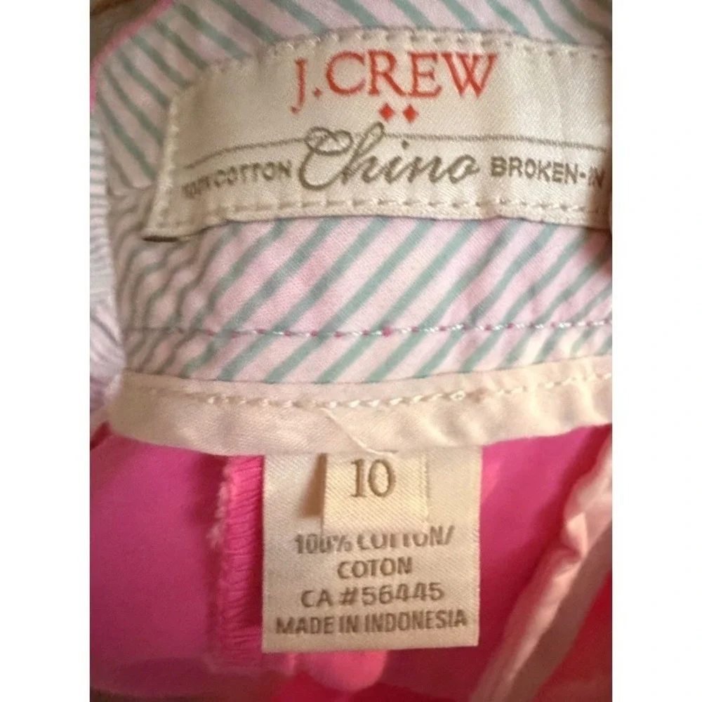 J.Crew Chino Shorts Womens 10 Pink Broken-In Cotton Preppy Coastal Summer - Picture 3 of 3